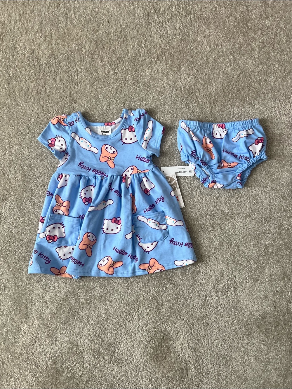Hello Kitty Light Blue Dress and Bloomers Set